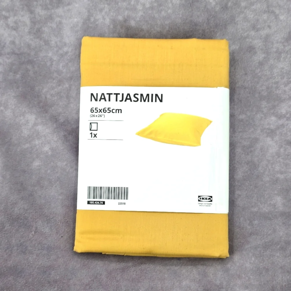 Nattjasmin Yellow Large Square Cotton Pillow Case‎ Cover 26